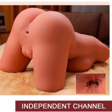 XISE - MIAH LADY BOY TORSE FÉMININ AVEC GODEMICHET VIBRANT ET À POUSSER 55 CM