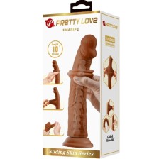 PRETTY LOVE - DILDO REALISTA SHARIFE 25 CM MARROM