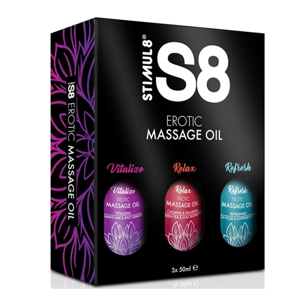 STIMUL8 - S8 MASSAGEÖL BOX 3 X 50 ML