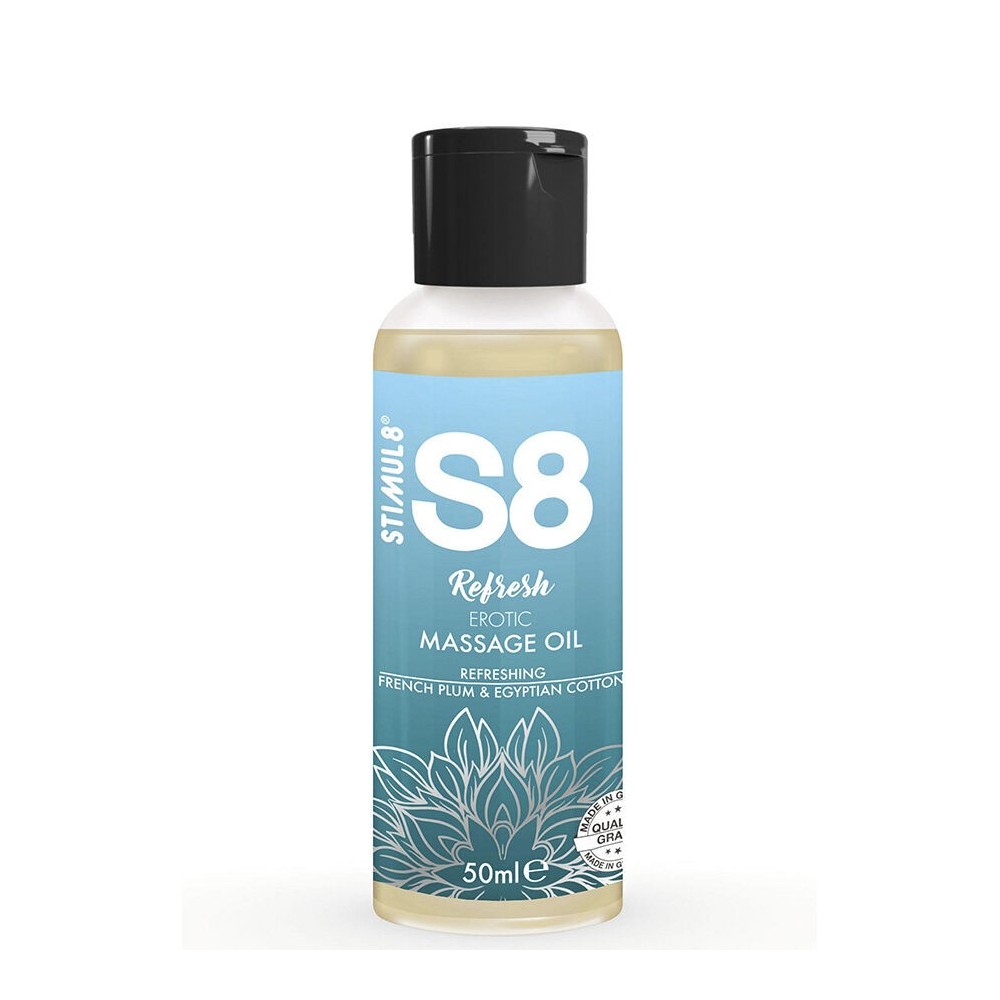 STIMUL8 - S8 REFRESH HUILE DE MASSAGE ÉROTIQUE AU COTON 50 ML