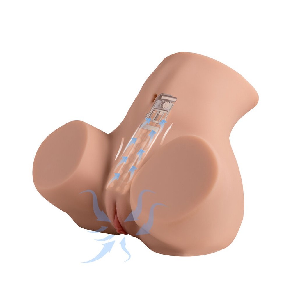 XISE - DANAE STOSSENDER REALISTISCHER VAGINA-MASTUBADOR MIT VIBRATION IN MEHREREN POSITIONEN