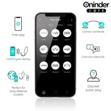 ONINDER CUTE - OVO VIBRADOR DE SILICONE ROTATIVO PARA PRAZER E AMOR - APLICATIVO GRATUITO PARA TODO O MUNDO
