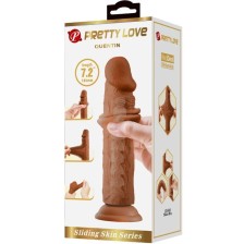 PRETTY LOVE - QUENTIN DILDO REALISTA 18 CM MARROM