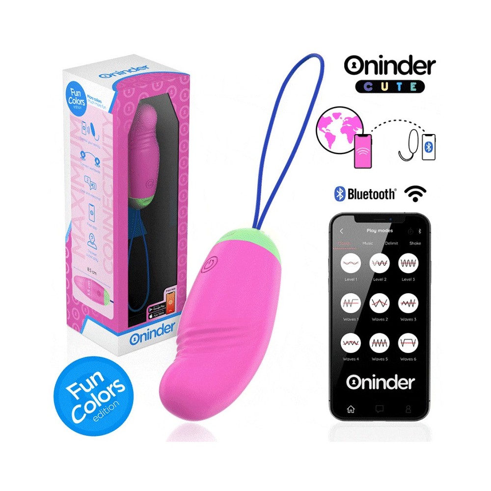 ONINDER CUTE - LOVE PLEASURE 360 ROTATING VIBRO-EGG SILICONE - FREE WORLDWIDE APP