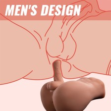 XISE - BERTLETT DILDO ASS DILDO REALISTA E ÂNUS MASTURBADOR POSIÇÃO FRONTAL COM IMPULSIONAMENTO 18 CM