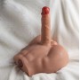 XISE - REALISTISCHER DILDO-MASTURBATOR MIT FRONTPOSITION UND STOSSFUNKTION, 17,5 CM