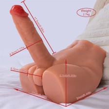 XISE - PEEL DILDO ASS MASTURBATEUR RÉALISTE À PILULE AVANT AVEC POUSSE 17,5 CM