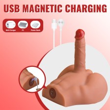 XISE - PEEL DILDO ASS MASTURBATEUR RÉALISTE À PILULE AVANT AVEC POUSSE 17,5 CM