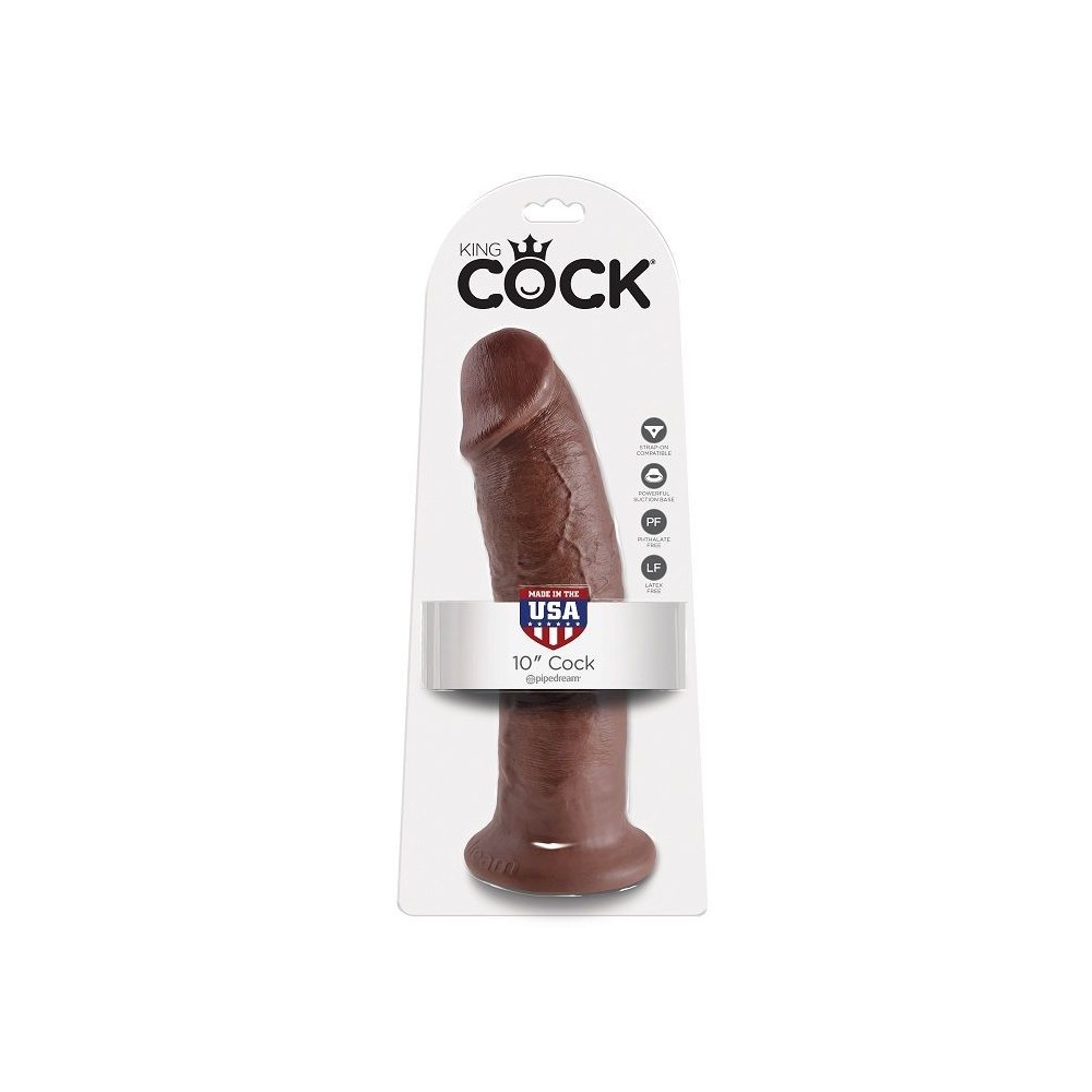 KING COCK - 10 DILDO BRAUN 25.4 CM