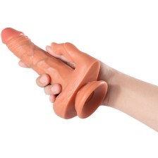 SHEQU - ESTIMULADOR DE DILDO E CLITÓRIS JULIAN COM VIBRAÇÃO E CONTROLE REMOTO 16 CM