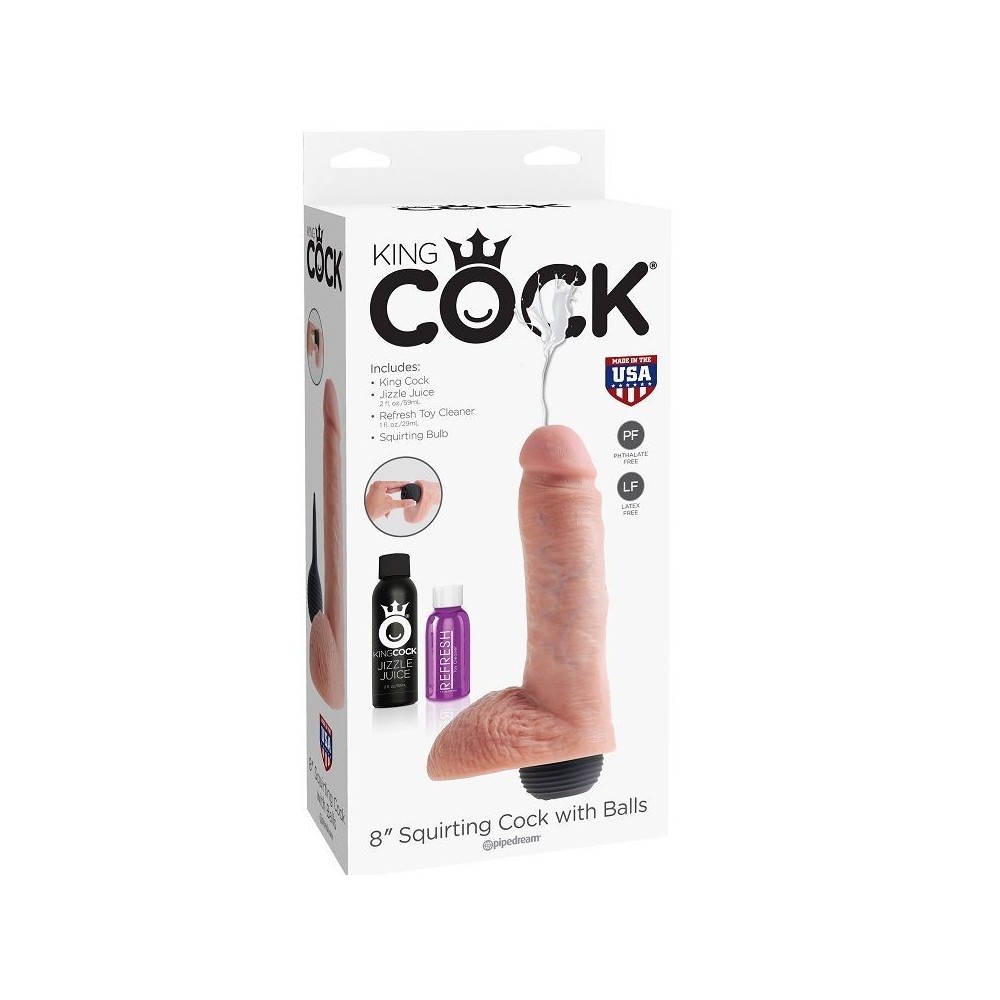 KING COCK - PENE EIACOLATORE NATURALE REALISTICO 20.32 CM