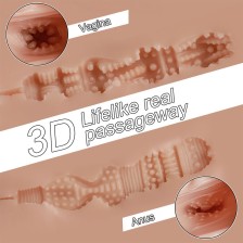 XISE - TRACY VIBRATING REALISTIC MULTIPOSITION VAGINA AND ANUS MASTURBATOR