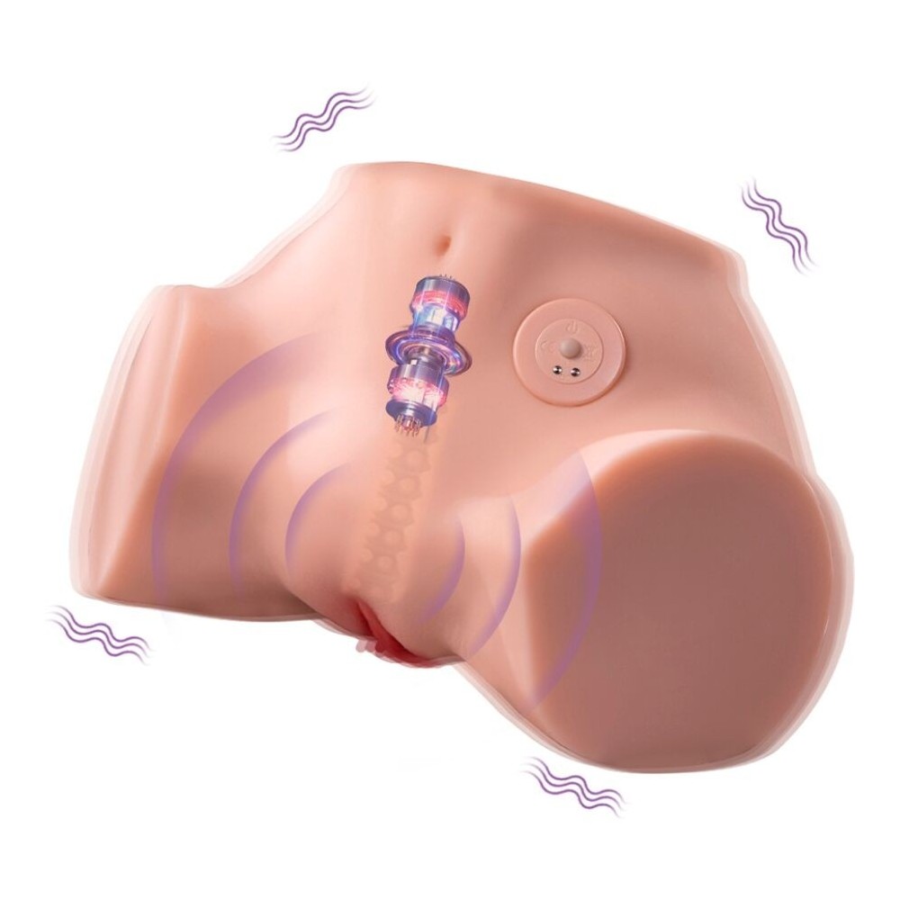 XISE - FENNIE SHAKING MASTURBADOR REALISTA COM VIBRAÇÃO PARA VAGINA E ÂNUS EM MÚLTIPLAS POSIÇÕES