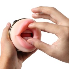 SHEQU - KAY MASTURBADOR DUPLO COM BOCA DUPLA E VIBRAÇÃO DE VAGINA