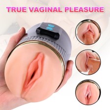 SHEQU - KAY DOUBLE MASTURBATOR WITH DUAL MOUTH AND VAGINA VIBRATION