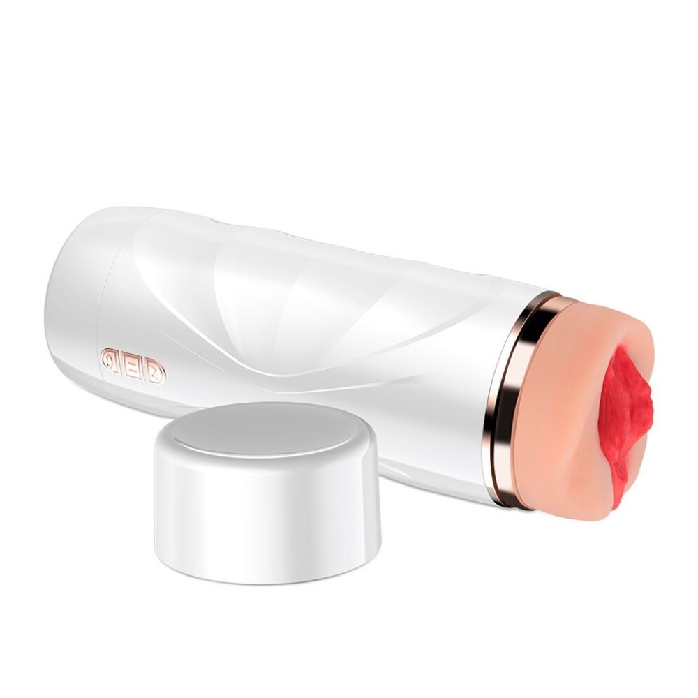 SHEQU - MASTURBADOR VIBRATÓRIO RILEY COM SUCÇÃO