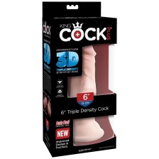 KING COCK - DILDO TRIPLA DENSIT 15 CM