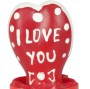 CONDOMERIE - HANDPAINTED NOVELTY CONDOMS HEART - I LOVE YOU MODEL 1