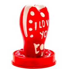 CONDOMERIE - PRESERVATIVI NOVITÀ DIPINTI A MANO CUORE - MODELLO I LOVE YOU 1