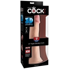 KING COCK - DILDO TRIPLA DENSIT 23 CM