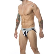 MOB - CLASSIC STRIPE WEISSER JOCK GRÖSSE XL