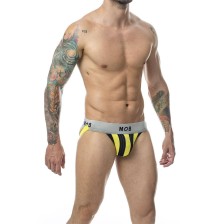 MOB - JOCK CLASSIQUE À RAYURES JAUNE TAILLE XXL