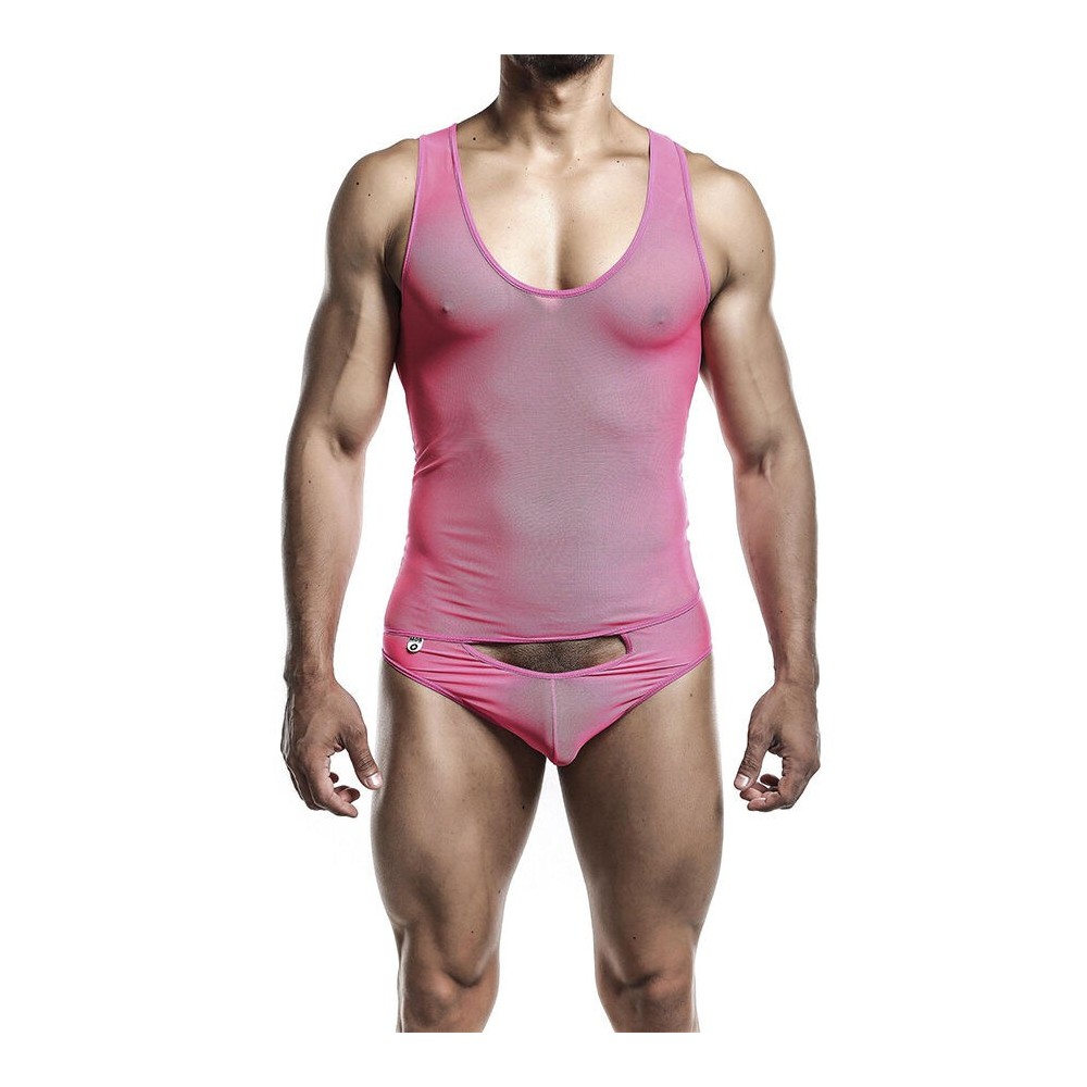 MOB - TRANSPARENT PINK BODYSHEER SIZE L/XL