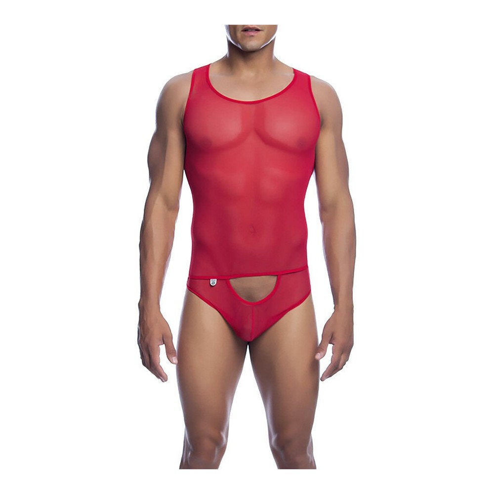 MOB - BODYSHEER ROSSO TRASPARENTE TAGLIA S/M