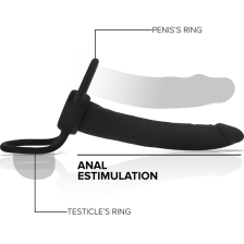 MYTHOLOGY - COBI ONYX ANAL DILDO WITH COCK AND TESTICLE RING SILICONE 13 CM