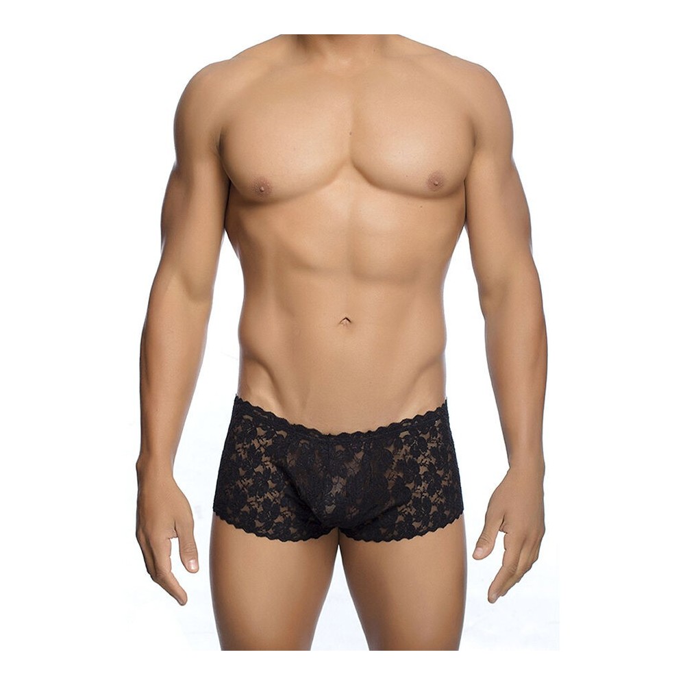 MOB - SCHWARZE SPITZENBOXER GRÖSSE L/XL