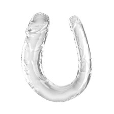 KING COCK - DOUBLE TROUBLE DILDO DUPLO 33 CM TRANSPARENTE