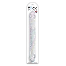 KING COCK - DOUBLE TROUBLE DILDO DUPLO 46 CM TRANSPARENTE