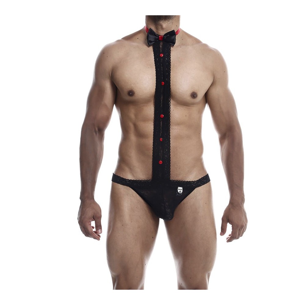 MOB - TUXEDO WITH LACE THONG SIZE S/M