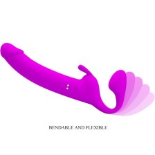 PRETTY LOVE - ZANINI STRAPLESS STRAP-ON 10 VIBRATIONS PURPLE