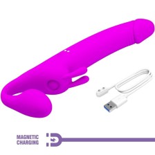 PRETTY LOVE - ZANINI STRAPLESS STRAP-ON 10 VIBRATIONS VIOLET