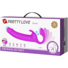 PRETTY LOVE - ZANINI STRAPLESS STRAP-ON 10 VIBRAÇÕES ROXO