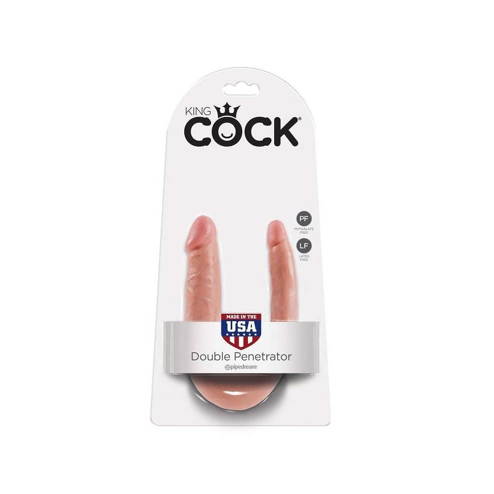 KING COCK - U-SHAPED SMALL DOUBLE TROUBLE FLESH 12.7 CM