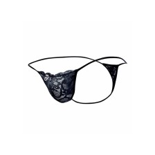 MOB - TANGA DE RENDA PRETA TAMANHO P/M