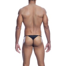 MOB - STRING EN V EN MICROFIBRE NOIR TAILLE S/M