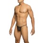 MOB - TANGA TRANSPARENTE EM FORMATO T PRETA TAMANHO L/XL