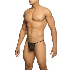 MOB - TRANSPARENTER T-FÖRMIGER TANGA SCHWARZ GRÖSSE S/M