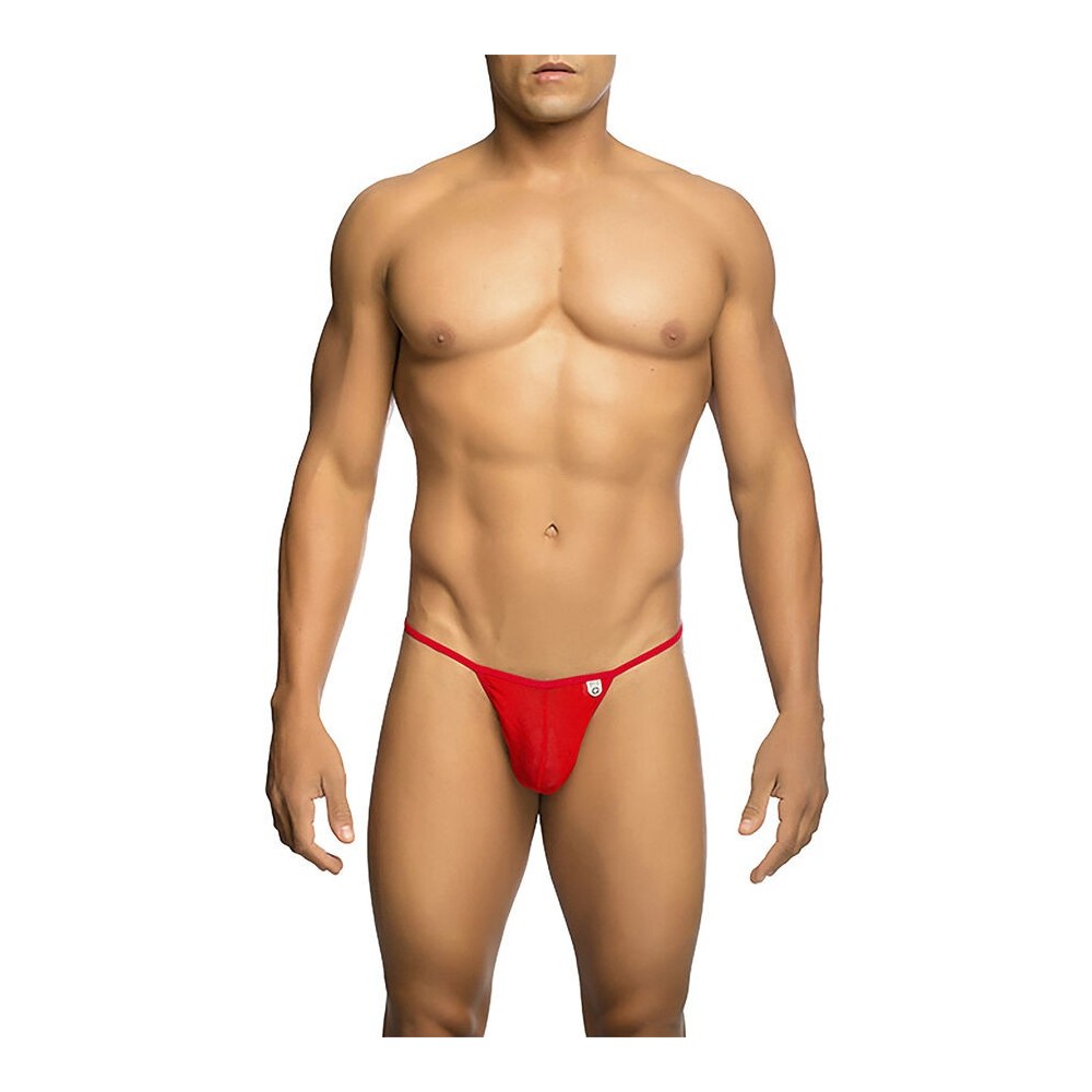 MOB - STRING TRANSPARENT EN FORME DE T ROUGE TAILLE S/M