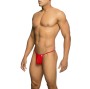 MOB - TANGA TRANSPARENTE VERMELHA EM FORMATO DE T, TAMANHO P/M