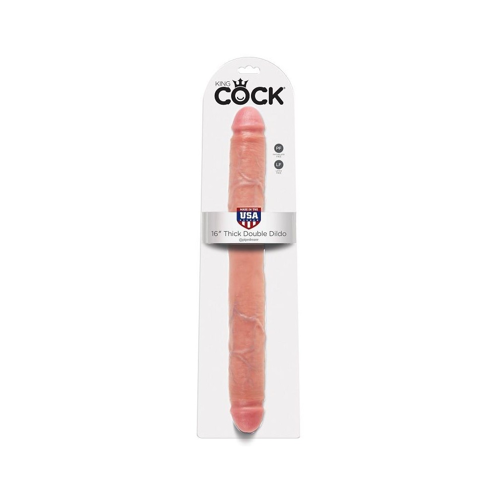 KING COCK - DICKES DOPPELDILDO FLEISCH 40.6 CM