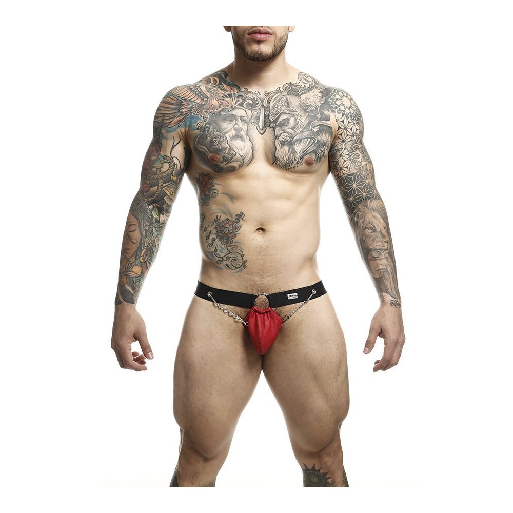 MOB - JOCKSTRAP ROUGE DNGEON AVEC CHAÎNES TAILLE UNIQUE
