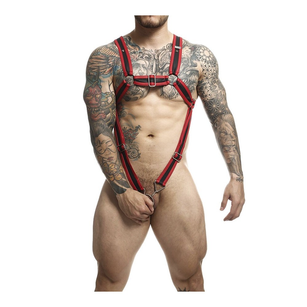 MOB - DNGEON RED CROSSED PENIS HARNESS TAMANHO ÚNICO
