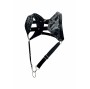 MOB - DNGEON HARNESS MIT SILBERNEM PENISRING, EINE GRÖSSE