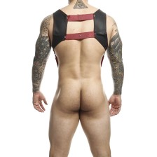 MOB - DNGEON HARNESS WITH RED PENIS RING ONE SIZE