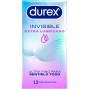 DUREX - EXTRA LUBRICATED INVISIBLE CONDOMS 12 UNITS