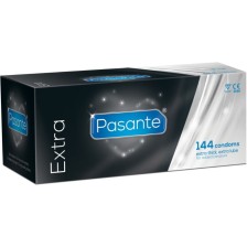 PASANTE - EXTRA EXTRA DICKE KONDOMEN MIT ZUSÄTZLICHER GLEITMITTELBESCHICHTUNG 144 STÜCK